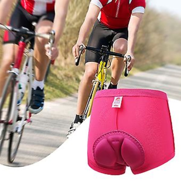 Dame Cykelbukser med Polstring, Holdbare Mesh-Shorts, Bløde, Hurtigtørrende, til MTB og Landevejscykling (L sort)