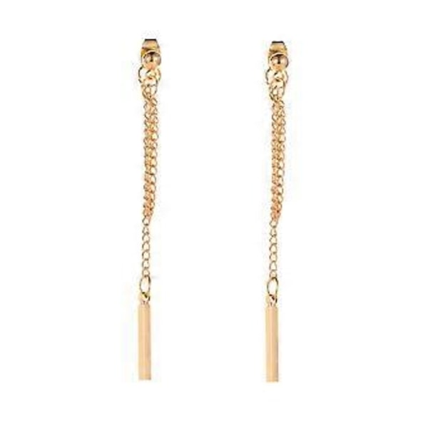 1 Par Lange Tassel Ørepynt Minimalistisk Øredropp Elegant Øreheng Kvinner Dangler Øre Smykker Gull