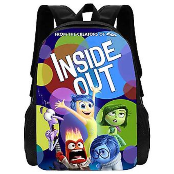 Inside Out 2 Ryggsäck Barn Pojkar Flickor Junior 3D Skolbokväska Resa Student Axelväska (16)