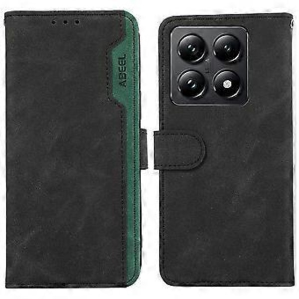 För Xiaomi 14T Fodral Färgskarvning Läder Flip Telefonfodral RFID-blockering (Stil C)