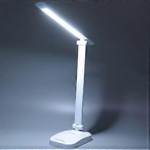 LED Bordlampe Øyebeskyttelse Sammenleggbar 3 Fargelys USB Oppladbar Bordlampe for Bord Arbeidsbenk Sybord