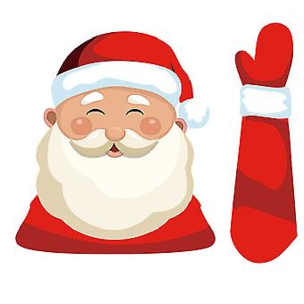 Nytårs Bagrude Vindue Visker Bilsticker Dekaler Glas til Jul (Julemanden bærer en byrde)