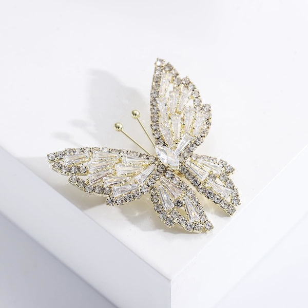 Kristalliperhos Brossi Pin Naisille Käännettävä Lapel Pin Äitienpäivälahja