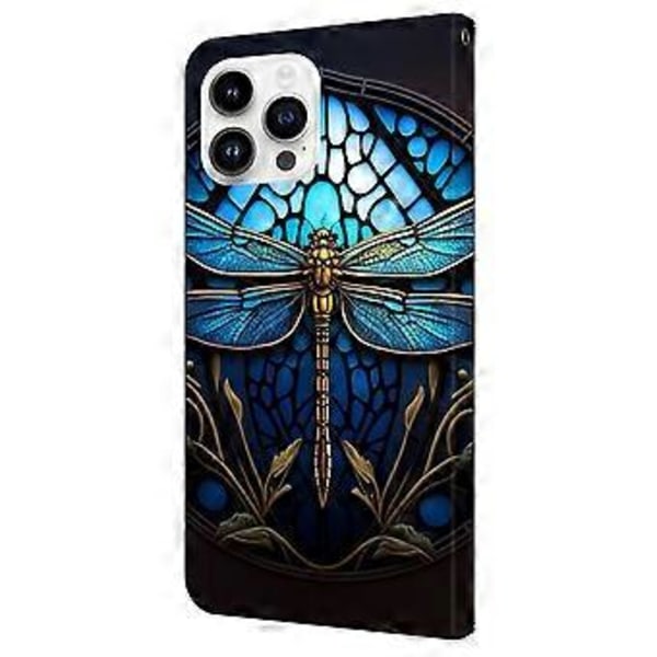 Til iPhone 16 Pro Cover Mønsterprintet Beskyttelsescover TPU+PU Læder Flip Telefon Cover (Style H)