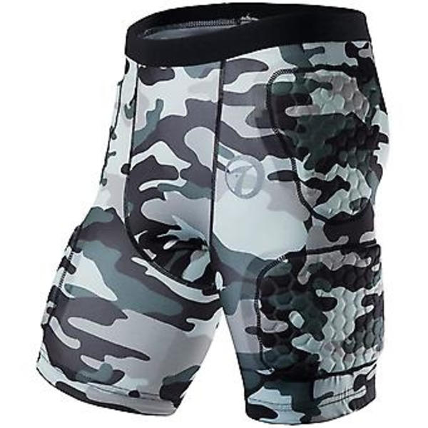 Vadderad Kompressions T-shirt Bröstskydd Underskjorta För Fotboll Soccer Paintball Shirt Stor Vadderad Kort