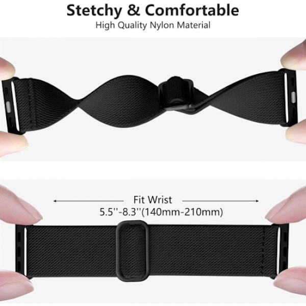 Loop-rem kompatibel med Apple Watch-rem Justerbar Nylon Spo