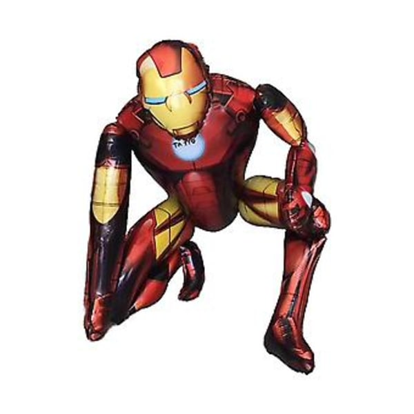 Stor 3D Marvel Superhelt Spiderman Batman Ironman Bursdagsfest Folieballong (Iron Man)