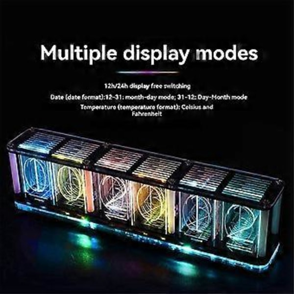 Digitaalinen LED-herätyskellopaketti, suuri fontti, 6-numeroinen elektroninen kello, musiikkispektrin moduuli, tee-se-itse, sisältää äänen
