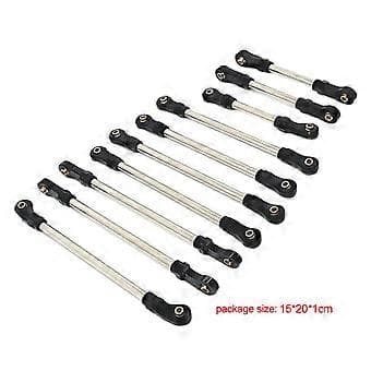 10x Styrestang Servo Link Trækstang RC Reservedele Reservedel Model Legetøj (Sort)