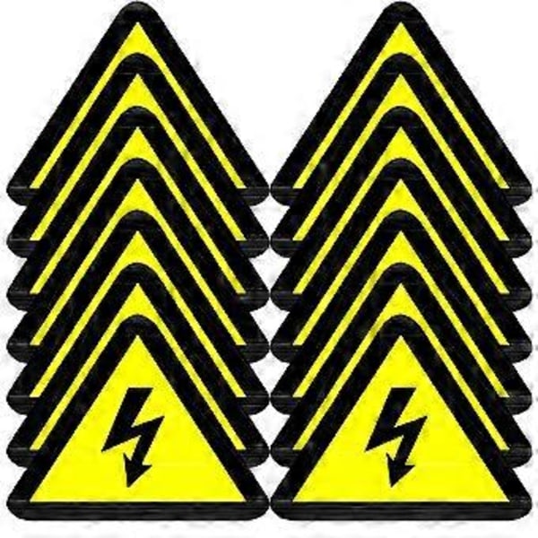 25 stk. Højspændingsklistermærker Advarselsklistermærker Elektriske klistermærker Forsigtig Stød Fareklistermærker