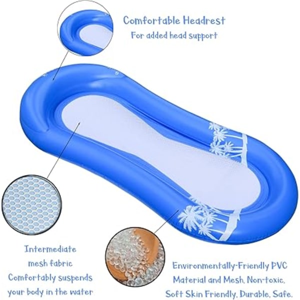 Oppustelig pool float til voksne, poolmadras, flydende pool