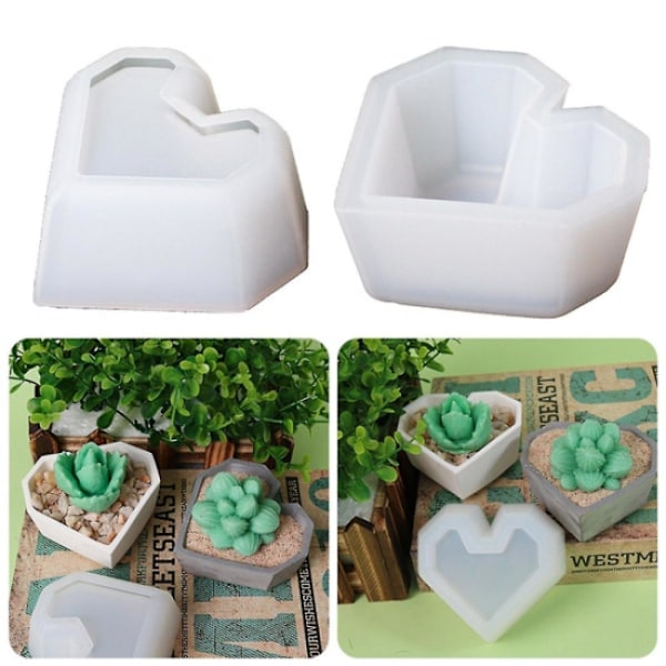 DIY silikonbetong blomkruka mögel för växtdekor suckulent p