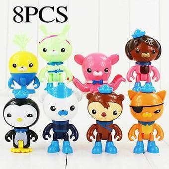 8-pack The Octonauts Figurer Octo Crew Pack Leksakssats Actionfigur Dockdocka ( )