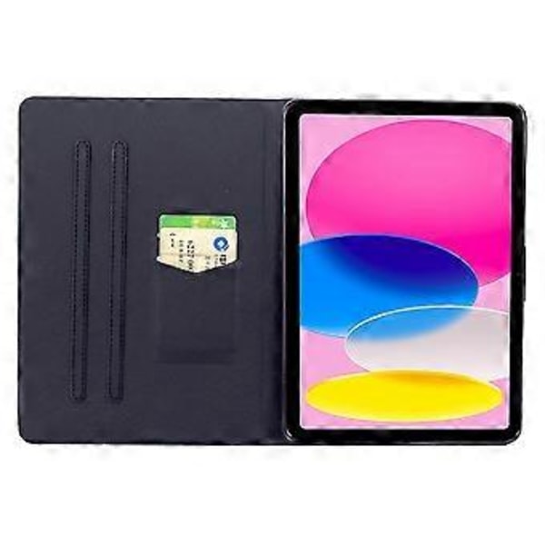 Stativ Etui til iPad/iPad 10.9 Mønsterprintet Tablet Læder Cover med Auto Vågn/Sov (Sakura Panda)