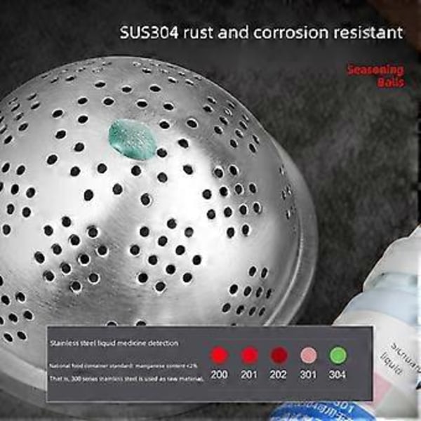 304 Rustfrit Stål Krydderikugle Rent Stål Husholdnings Suppefilter Weibao Te-kugle Lageskurv Braiseret Kød Krydderikasse