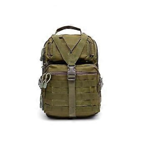 Taktisk Ryggsekk Militær Sling Ryggsekk Army Molle Vanntett EDC Ryggsekk for Utendørs Vandring Camping Jakt (Svart)