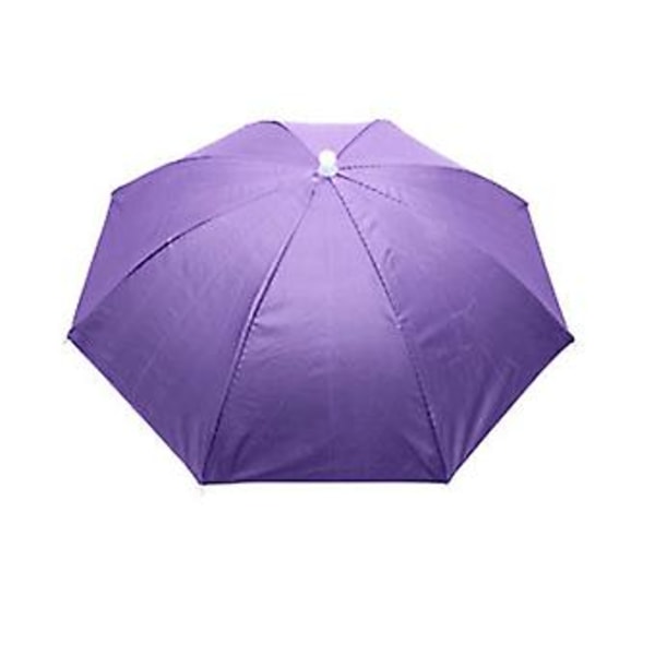 Umbrella Hats Outdoor Sun Caps Foldable Covers Sun Hat For Fishing Camping Hiking( Purple)