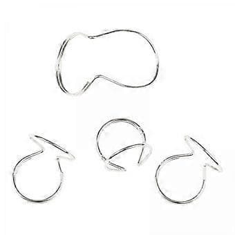 6x Gitarr Fingerplektrum Plektrum för Elgitarr Banjos Ukulele Argent