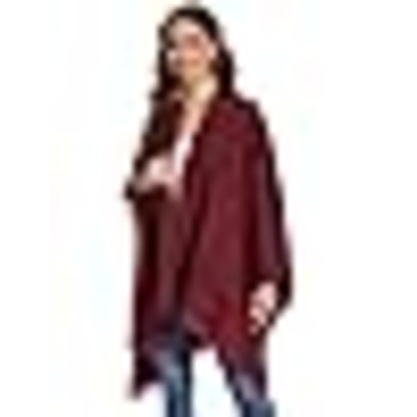 Poncho Dam Kvinna Vinter Varm Elegant Poncho Pläd Poncho Kappa Stickad Poncho Kavaj Vinter Poncho Halsduk Kvinna Present till Födelsedag Jul