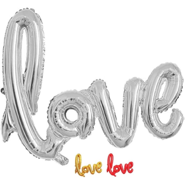 Giant XXL Love oppblåsbar ballong i form av kjærlighet med Engli