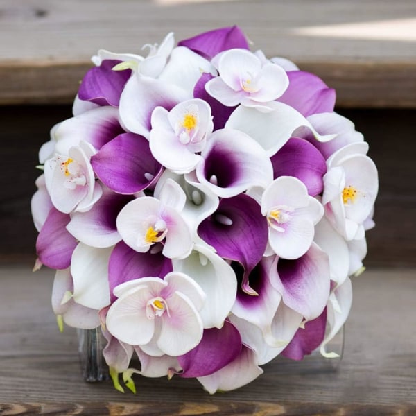 10 stk. Calla Lily brudebuket kunstig latex blomst H