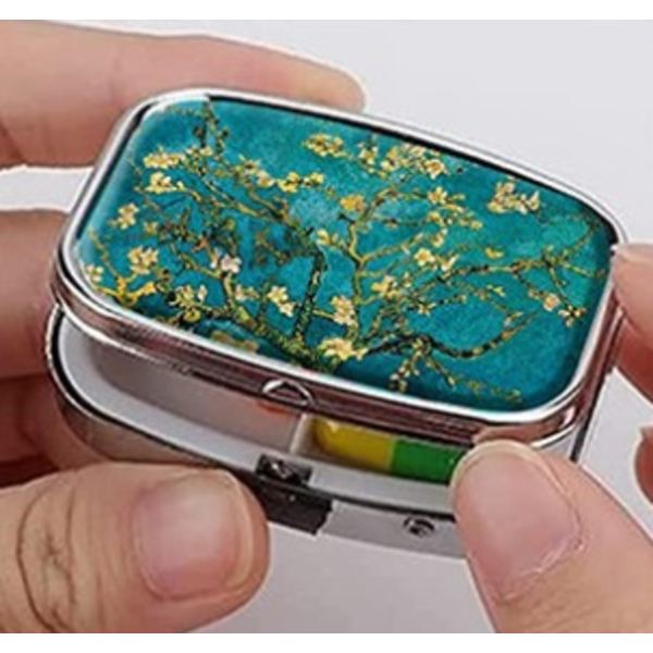 1 kpl Mantelipuutarha Van Gogh 2-osainen pillerirasia, kannettava pilleri