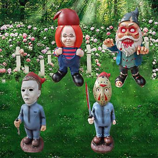 Kauhu Elokuva Puutarha Tonttu Koriste Ulkotila Veistos Painajainen Michael Myers Jason Zombie Hahmot Halloween Pelottava Tappaja( C)