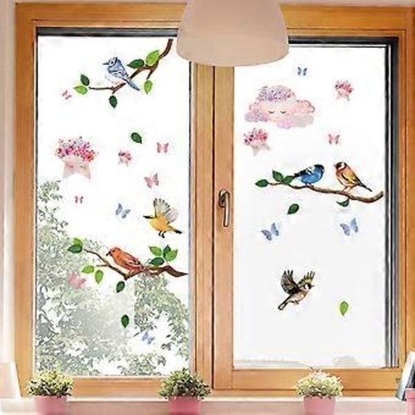 Ikkunaan kiinnitettävät puun oksat, kolibrin sisustus