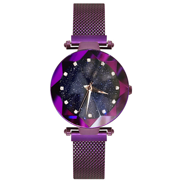 New Fashion Women Mesh Magnet Buckle Starry Sky Watch Casual Luxury La