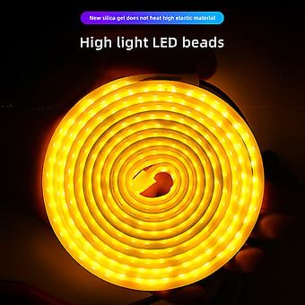 LED-lysstripe for panseret - DRL-blinklys, 150 cm, vanntett, enkel installasjon, ideelt for biler, tilhengere, lastebiler ( )