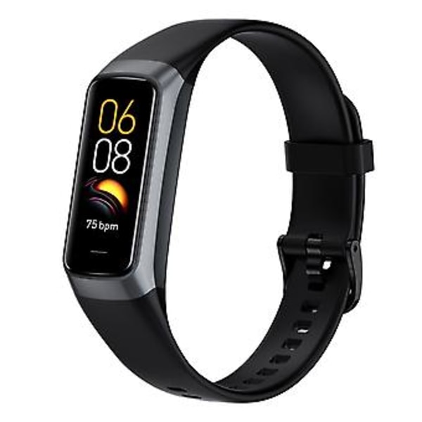 Fitness Tracker Smartwatch, Aktivitetsmåler med 1,1\" AMOLED Touch Farveskærm, Vandafvisende Skridttæller til Android iPhones -GSL Sort
