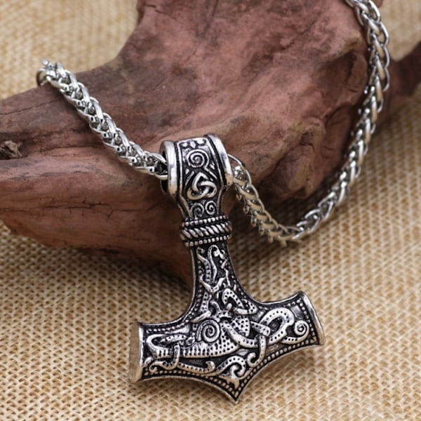 Hopea Viking-kaulakoru Thorin vasara Mjolnir -ketju