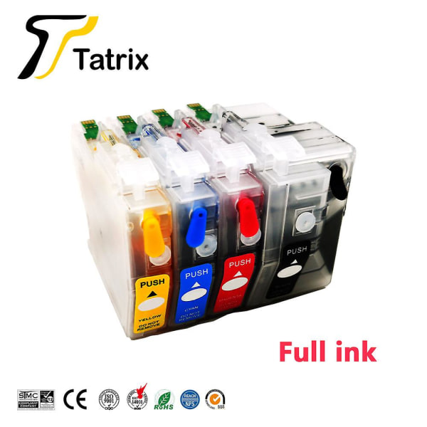 Tatrix Empty Refillable Ink Cartridge For Lc3617 Lc3619 Xl ,for Brother Mfc-j2330dw Mfc-j2730dw Mfc-j3530dw Mfc-j3930d Printer Full Ink Cartridge
