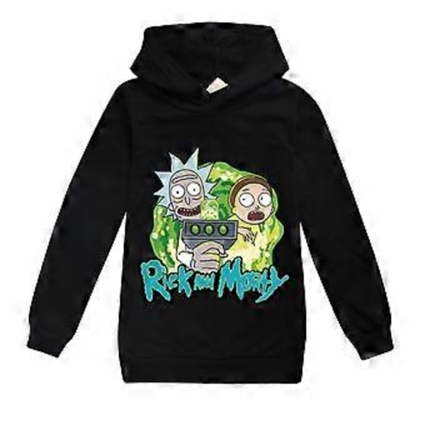 Rick and Morty Tryckt Hoodie Sweatshirt Långärmad Huvad Hösttröja Barn Pojkar Flickor Toppar (15-16 År)