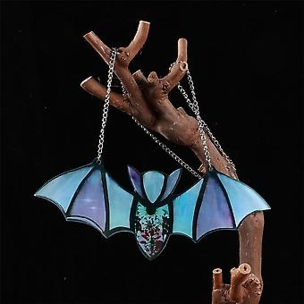 Halloweenfladdermus Dekoration Färgad Akryl Fönsterhängande - Fladdermus Solfångare Spöklikt Fladdermus Konst Hantverk För Hem Bar Butiksfönster (A)