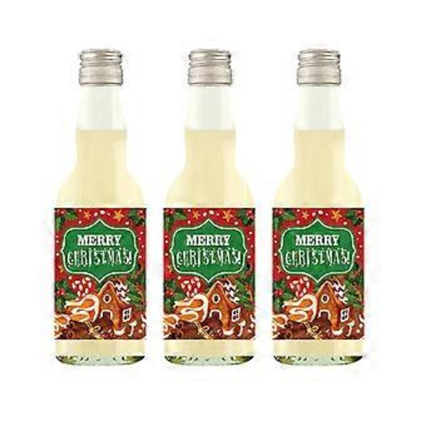 24 stk Julevannflaskeetiketter, God Jul Vinflaskeetikettpapir, Julefestdekorasjoner  style774
