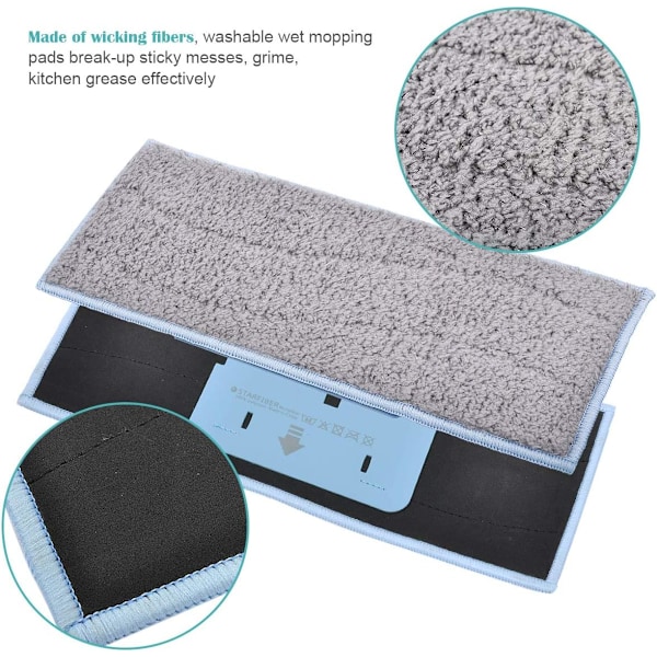 Sett med 4 gjenbrukbare, vaskbare mopper for Braava Jet M6134