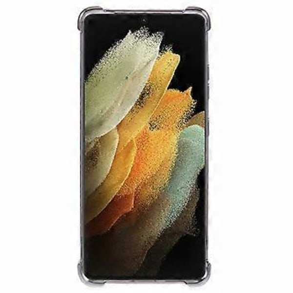 For Samsung Galaxy S21 Ultra 5G Gjennomsiktig Deksel TPU Bakside Telefondeksel Elektroplettering Kjærlighetshjerte (Stil B)