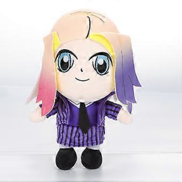 25cm Wednesday Addams -pehmolelu Enid The Thing -täytetty nukke lapsille lahjaksi (gradienttivärinen hius)