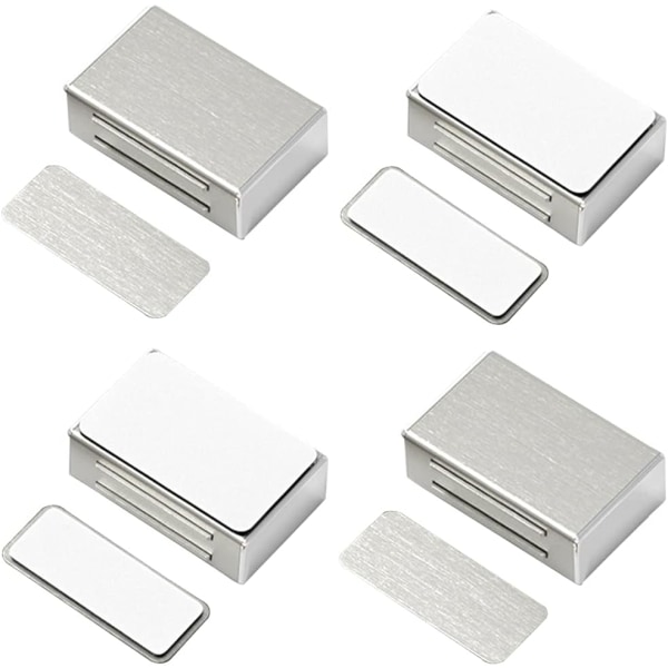 Självhäftande skåpsdörrmagnet 4-pack magnetiska dörrlås