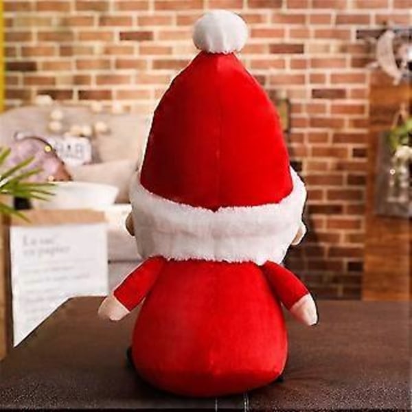 Julplyschtomte Snögubbe Älgdocka, Julplyschdocka Dekorativ Plyschdjur Plyschleksaker för Familj och Barn (9 tum, Tomte)