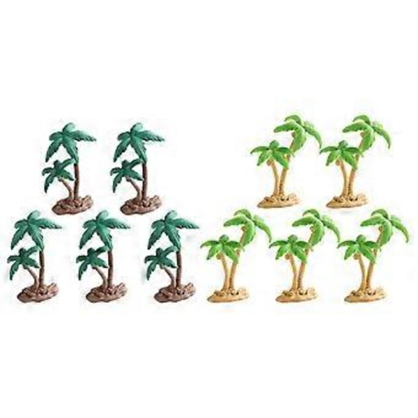 10 stk. Modeltræer Mini Kokospalmer Miniaturetræer Togbane DIY Landskab