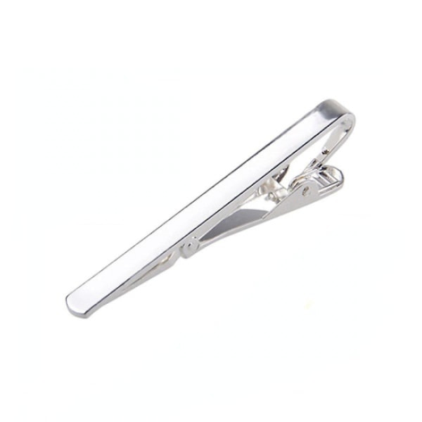 Simple tie clip / tie pin - Silver