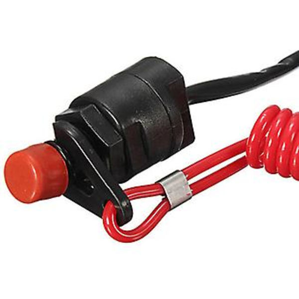 Nødstopkontakt til bådmotor til Yamaha / Tohatsu Udenbordsmotor Stop Kill Switch Afbrydere med Sikkerhedslænke