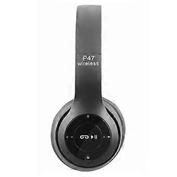 P47 Bluetooth-headset Multifunktionell Djup Bas Brusreducering Vikbart Trådlöst Sportheadset För Hem Kontor Resor (Svart)