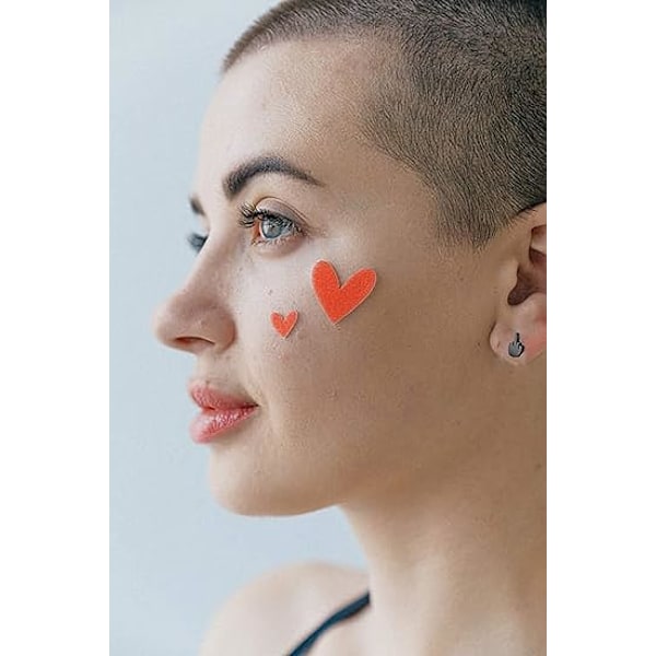 2 par Punk Rustfrit Stål Sølv Sort Midtfinger Stud Øreringe