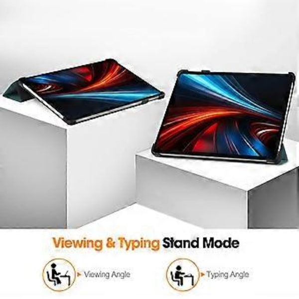 For Honor Tablet GT Etui Anti-Drop Læder Stand Tablet Cover (Sortligende Grøn)