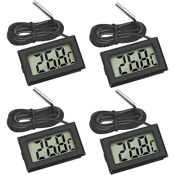Mini digital LCD-termometer med temperaturprobe S