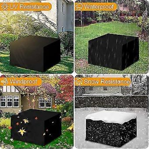 Cube Havemøbelovertræk, Vandtætte Udendørs Bordovertræk, Kraftige Terrassebordovertræk Til Havemøbelsæt (120*120*74cm)