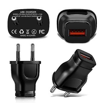 Mini USB Sikkerhetslading For iPhone 12 Ladeplugg Bluetooth Headset EU Plugg